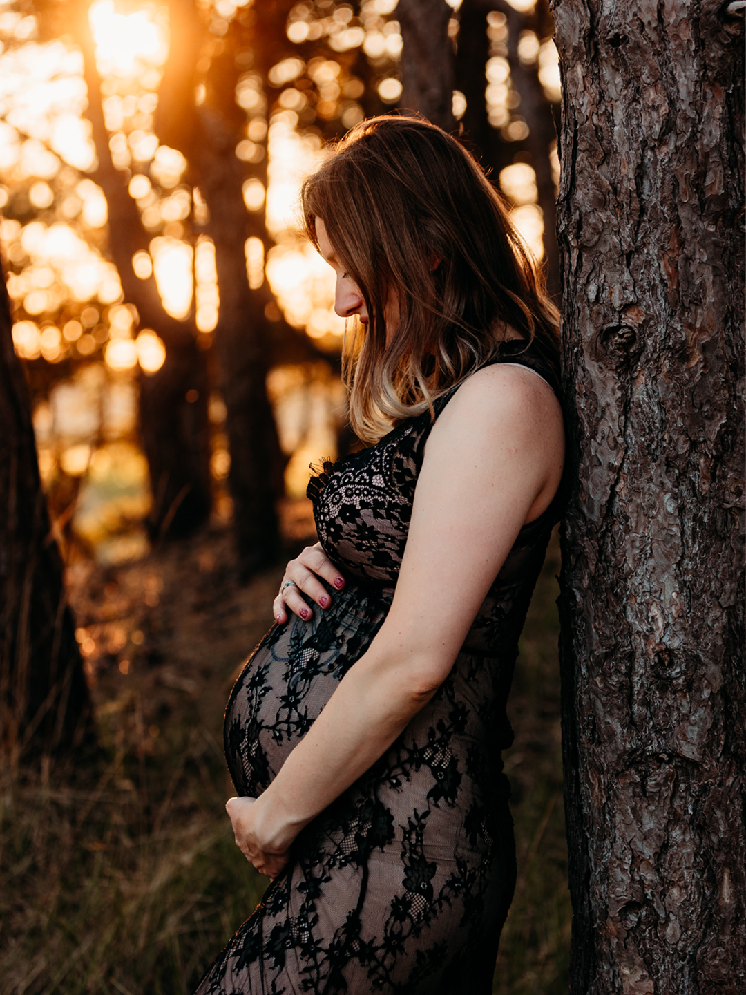 Zwangerschapsshoot bos