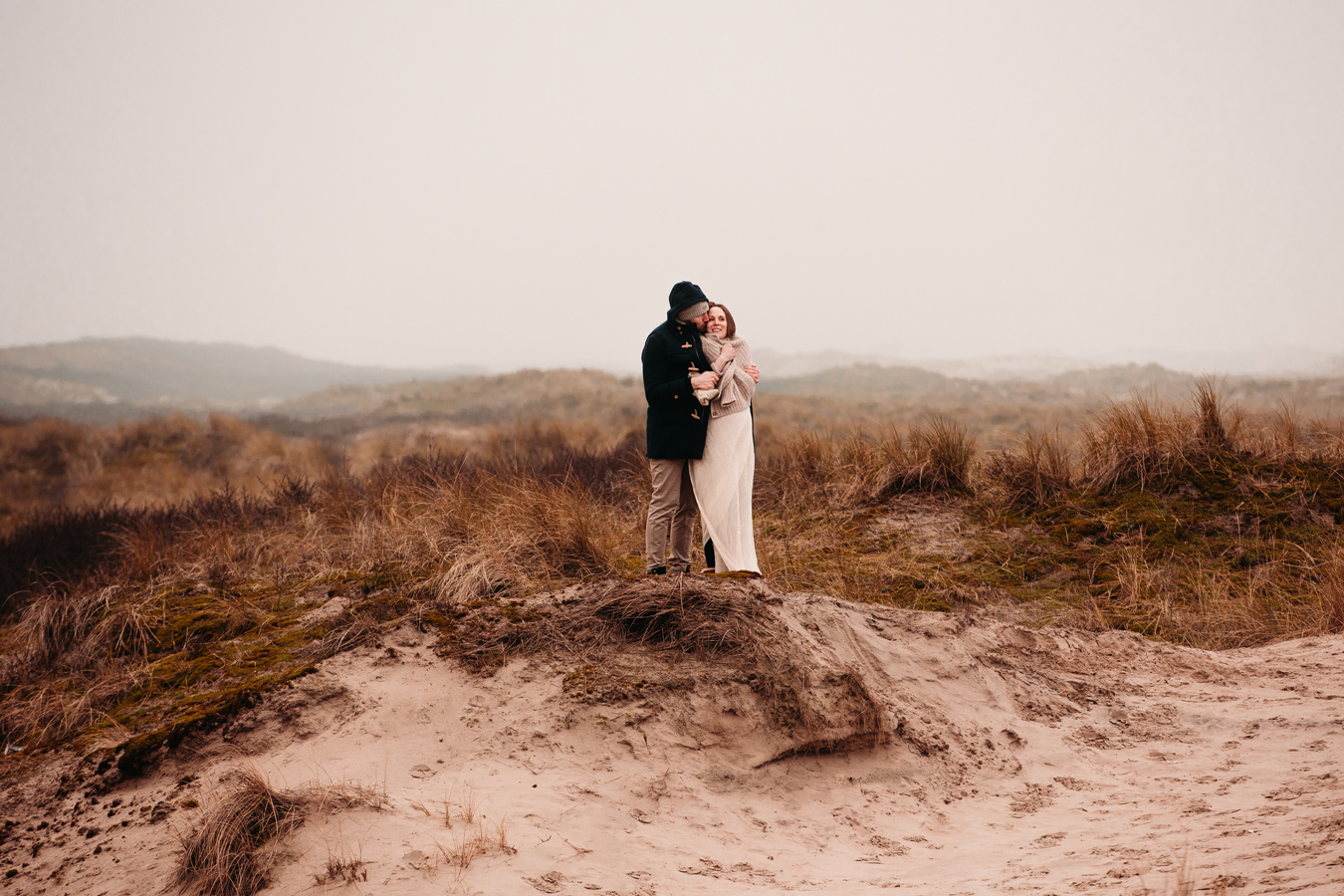 Zwangerschapsshoot winter duinen